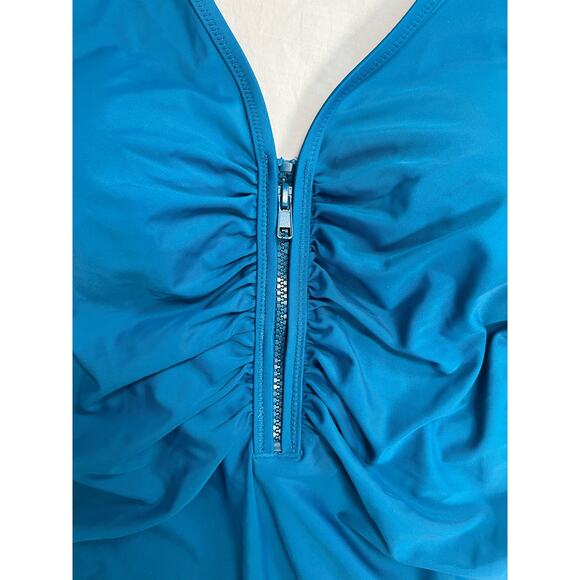 Sun & Sea Swimsuit One Piece Blue Size 20‎ NWT Tie Neck - Picture 4 of 11